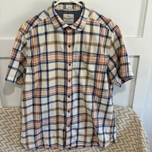 Tommy Bahama Men’s Plaid Button Down Casual Shirt